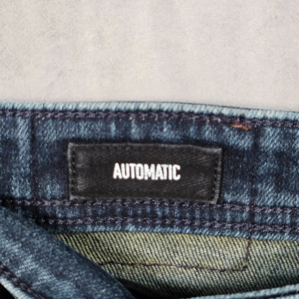 Revtown Automatic Jeans Mens 36x30 (Actual 36x28) Blue Dark Wash‎ Denim Relaxed
